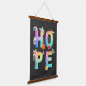 Hope Artistic Positive Motivierend Inspiration Wandteppich Mit Holzrahmen (Gewinkelt)