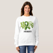 Hope Awareness Ribbon Personalized Hashtag Sweatshirt (Vorne ganz)
