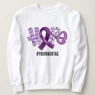 Hope Awareness Ribbon Personalized Hashtag Sweatshirt