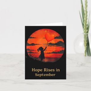Hope Balloon Childhood Cancer Awareness September Karte