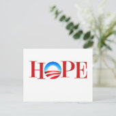 HOPE Barrack Obama Postkarte (Stehend Vorderseite)