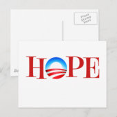 HOPE Barrack Obama Postkarte (Vorne/Hinten)