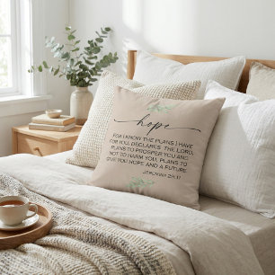 Hope Bible Verse aus Jeremiah 29:11 Kissen