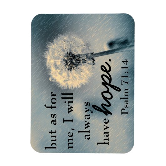 Hope bible verse Psalm 71:14 Magnet (Vertikal)