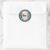 Hope Blooms - Elegant Floral Typography  Runder Aufkleber (Tasche)