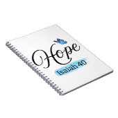 Hope Blue Butterfly Notizblock (Rechte Seite)