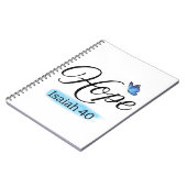 Hope Blue Butterfly Notizblock (Linke Seite)