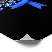Hope Blue Ribbon Suower Darmkrebs Poster (Ecke)