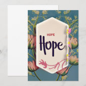 Hope blüht - Elegante Floralschrift  Einladung (Vorne/Hinten)