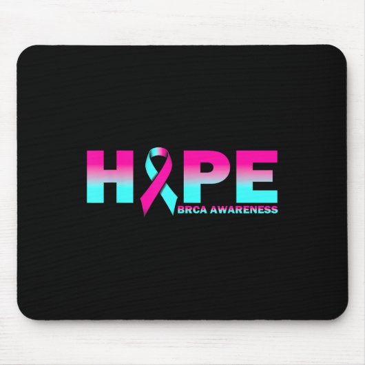 Hope Brca Awareness Rosa Brustkrebs Schleife Mousepad (Vorne)
