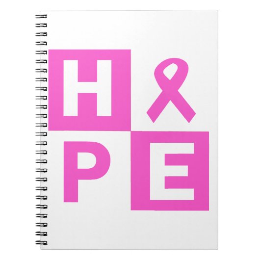 Hope Breast Cancer Awareness Notizblock (Vorderseite)