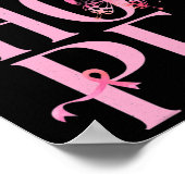 Hope Breast Cancer AwarenessandHummingbird Breast Poster (Ecke)