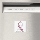 Hope Burgundy und White Awareness Ribbon Magnet (In Situ (Geschirrspüler))