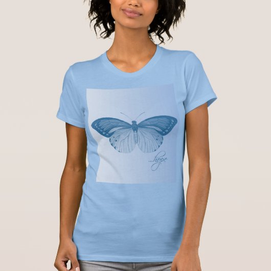 Hope Butterfly Blue T-Shirt (Vorderseite)
