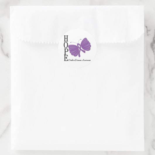 Hope Butterfly Crohn Runder Aufkleber (Tasche)