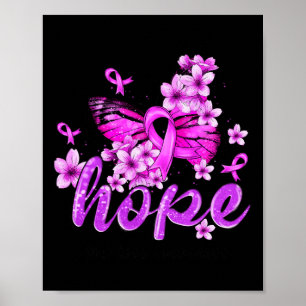 Hope Butterfly Lila Ribbon Überdosierung Bewusstse Poster