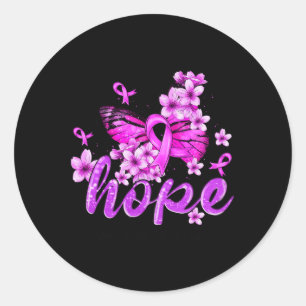 Hope Butterfly Lila Ribbon Überdosierung Bewusstse Runder Aufkleber