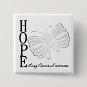 Hope Butterfly Lungenkrebs Button (Vorderseite)