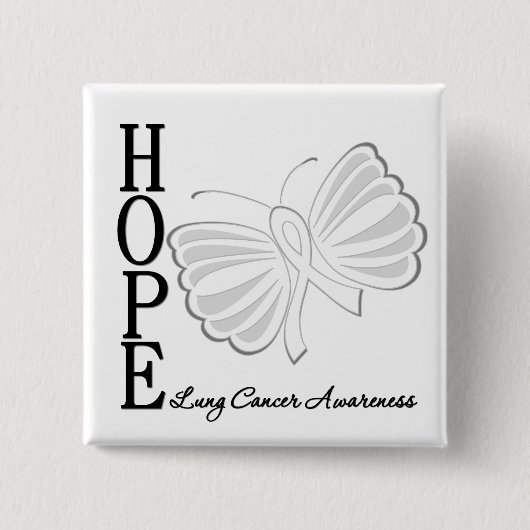 Hope Butterfly Lungenkrebs Button (Vorderseite)