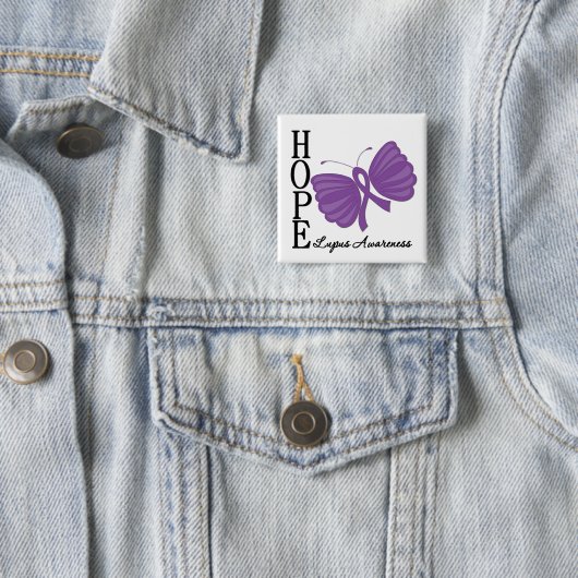 Hope Butterfly Lupus Button (Beispiel)