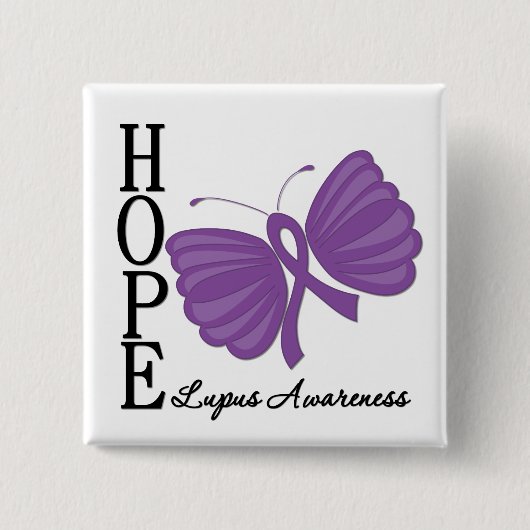 Hope Butterfly Lupus Button (Vorderseite)