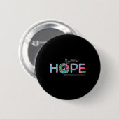 HOPE Butterfly Metastatic Breast Cancer Awareness Button (Vorne & Hinten)