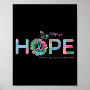 Hope Butterfly Metastatic Breast Cancer Awareness Poster