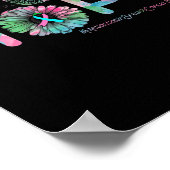 HOPE Butterfly Metastatic Breast Cancer Awareness Poster (Ecke)