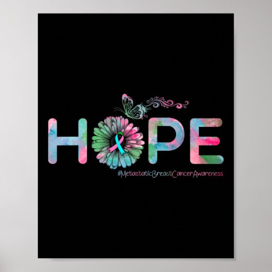 HOPE Butterfly Metastatic Breast Cancer Awareness Poster (Vorne)