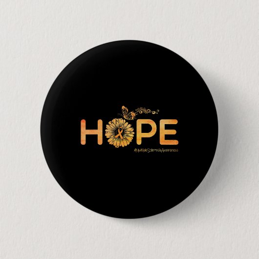 Hope Butterfly Multiple Sklerose Sensibilisierung  Button (Vorderseite)