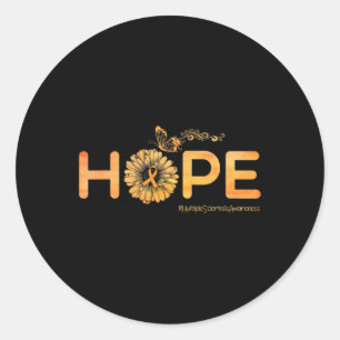 Hope Butterfly Multiple Sklerose Sensibilisierung Runder Aufkleber