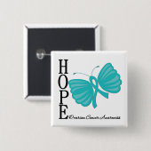 Hope Butterfly Ovarialkarzinom Button (Vorne & Hinten)
