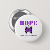 Hope Butterfly Ribbon häusliche Gewalt Button (Vorne & Hinten)