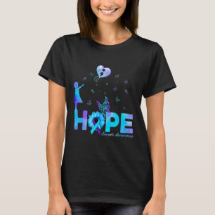 Hope Butterfly Sonnenblume Suizidprävention Awaren T-Shirt