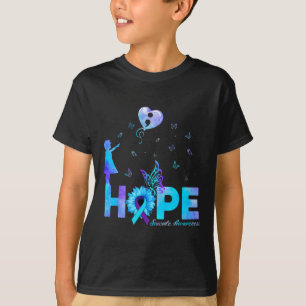 Hope Butterfly Sonnenblume Suizidprävention Awaren T-Shirt
