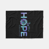 Hope Butterfly Suicide Prevention Awareness Gesche Fleecedecke (Vorderseite (Horizontal))