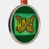 Hope Butterfly Word Geschenk Feiertag Ornament (Rechts)