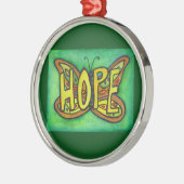 Hope Butterfly Word Geschenk Feiertag Ornament (Links)