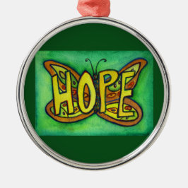 Hope Butterfly Word Geschenk Feiertag Ornament