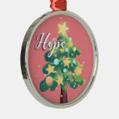 Hope Capton Weihnachtsbaum Pink Ornament Aus Metall (Rechts)