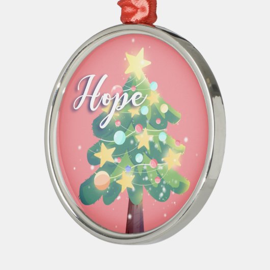 Hope Capton Weihnachtsbaum Pink Ornament Aus Metall (Links)