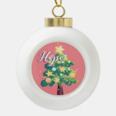 Hope Carton Weihnachtsbaum Rosa Ornament (Vorderseite)