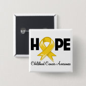 Hope Childhood Cancer Awareness Button (Vorne & Hinten)