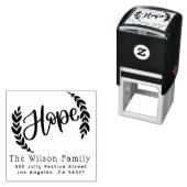Hope Christmas Family Name Rücksendeadresse Permastempel (Beispiel)