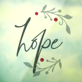 Hope Christmas Window or Wall Cling Fensteraufkleber