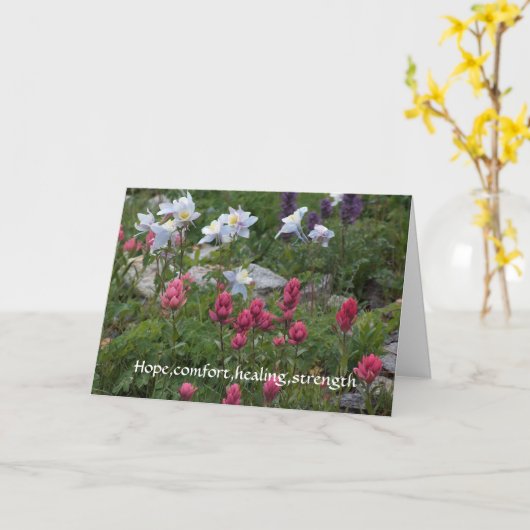 Hope.Comfort.. Karte (Gelbe Blume)