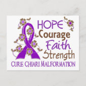 Hope Course Faith Strandbad 3 Chiari Malformation Postkarte (Vorderseite)