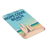 Hope Cove Beach Devon Vintage Reiseplakat Magnet (Rechte Seite)