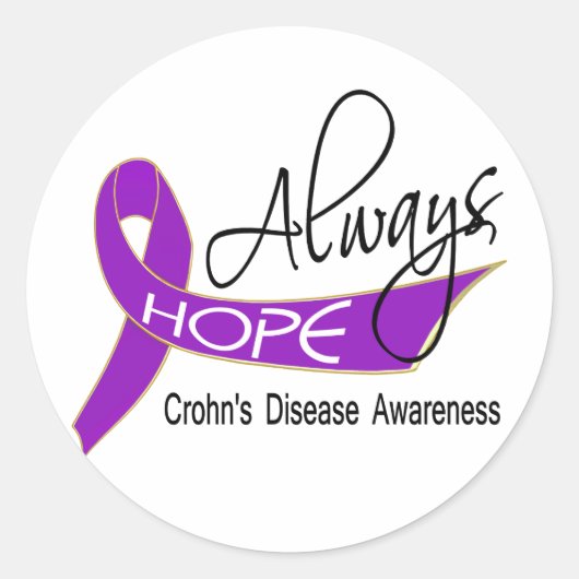 Hope Crohn's Disease Runder Aufkleber (Vorderseite)