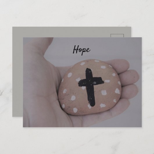 Hope cross polka dot postkarte (Vorne/Hinten)